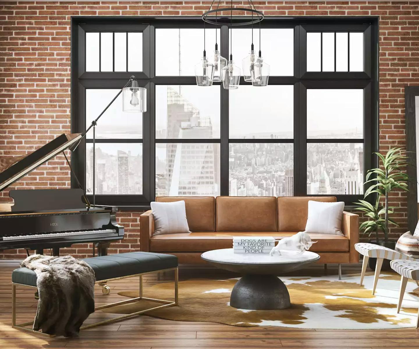 NYC condo with brick walls designed by Havenly