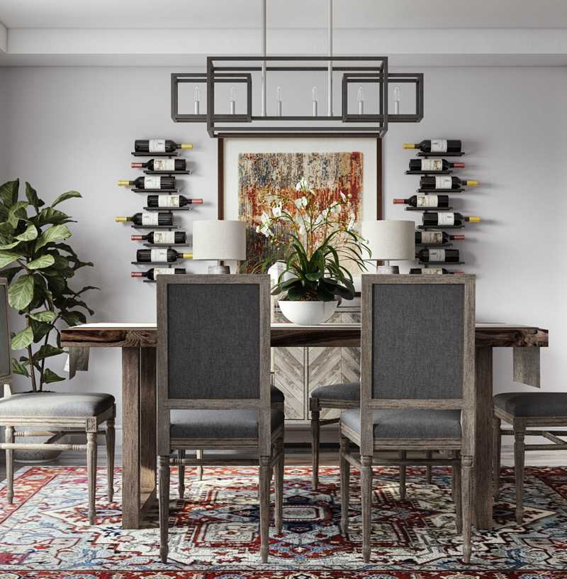 Industrial, Farmhouse Dining Room Design by Havenly Interior Designer Mercedes